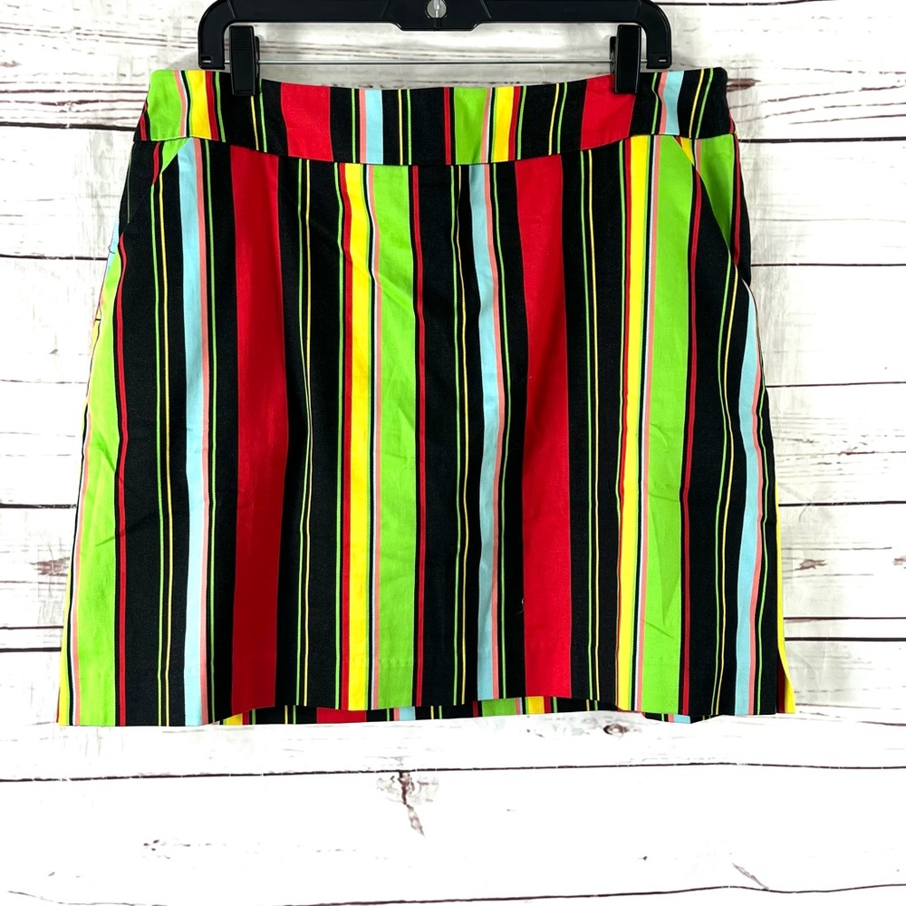 Loudmouth Women’s Golf Skort Size 10 Striped Activewear Skirt Multicolor.